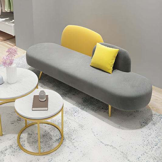 Grey two-seater sofa