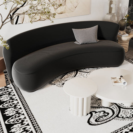 elegant curved sofa