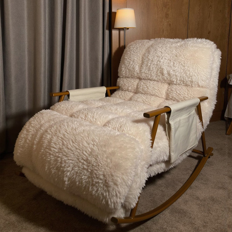 fur rocking recliner chair