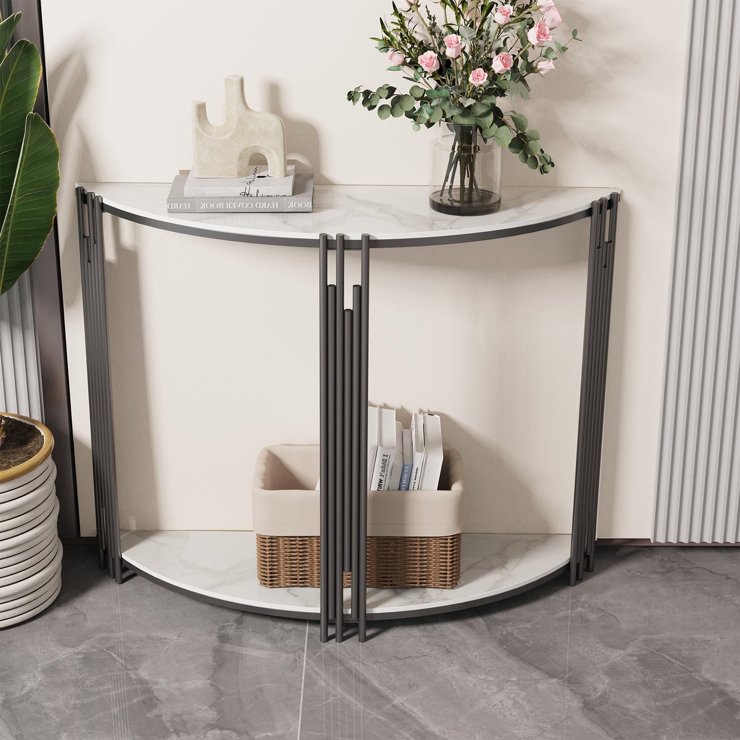 Half-moon console