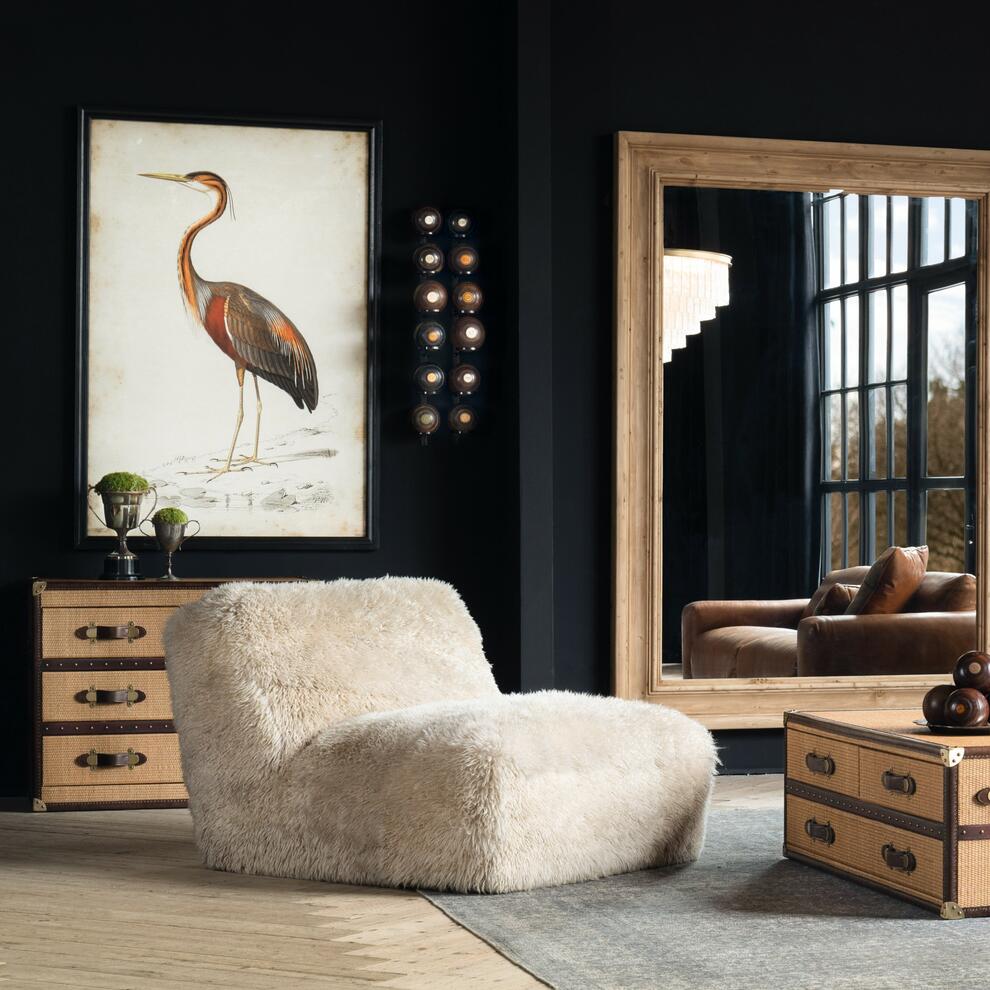 Distinctive fur chair