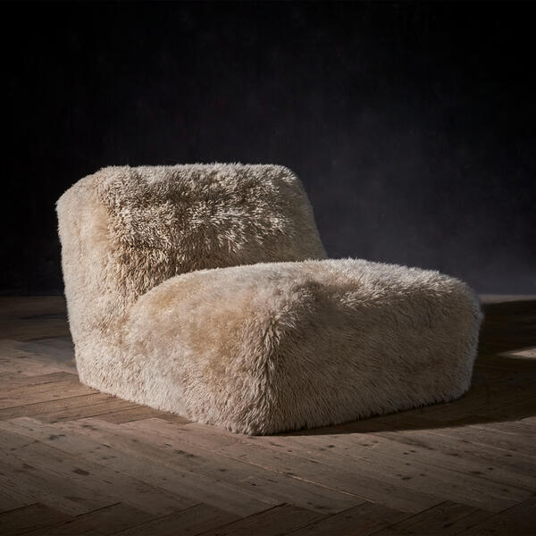 Distinctive fur chair