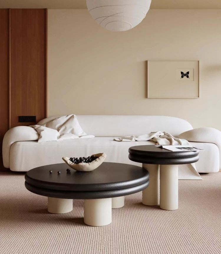 Round coffee table set