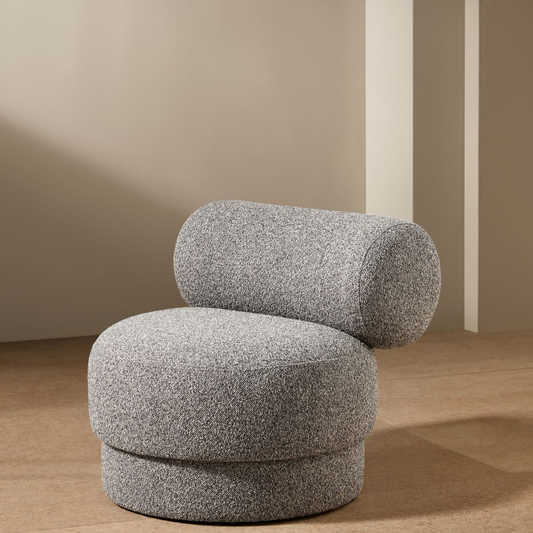 Distinctive chair with cylindrical backrest