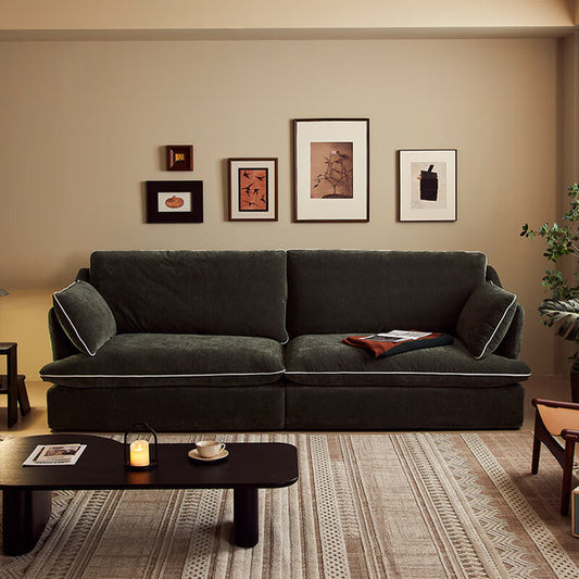 Comfortable sofa with a distinctive design