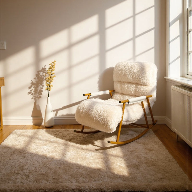 fur rocking recliner chair