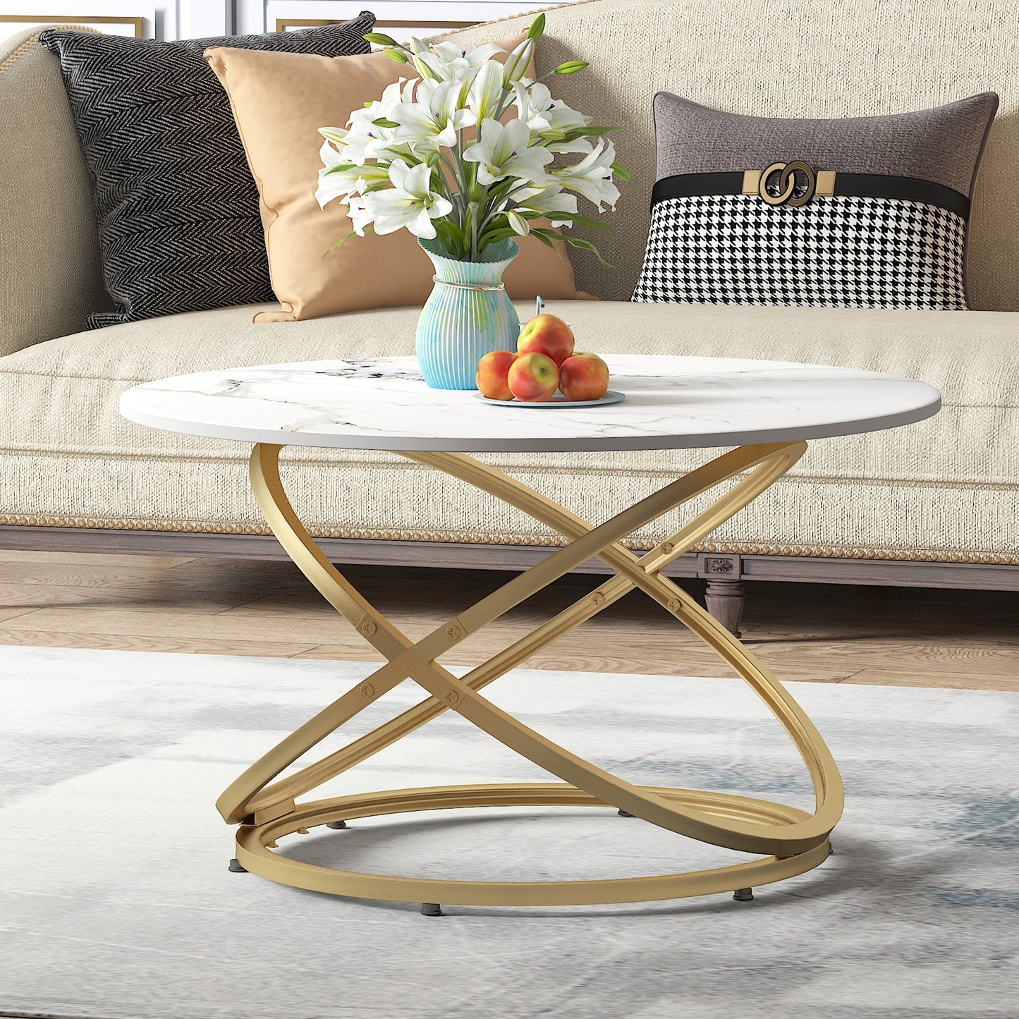 Coffee table with a stunning geometric design