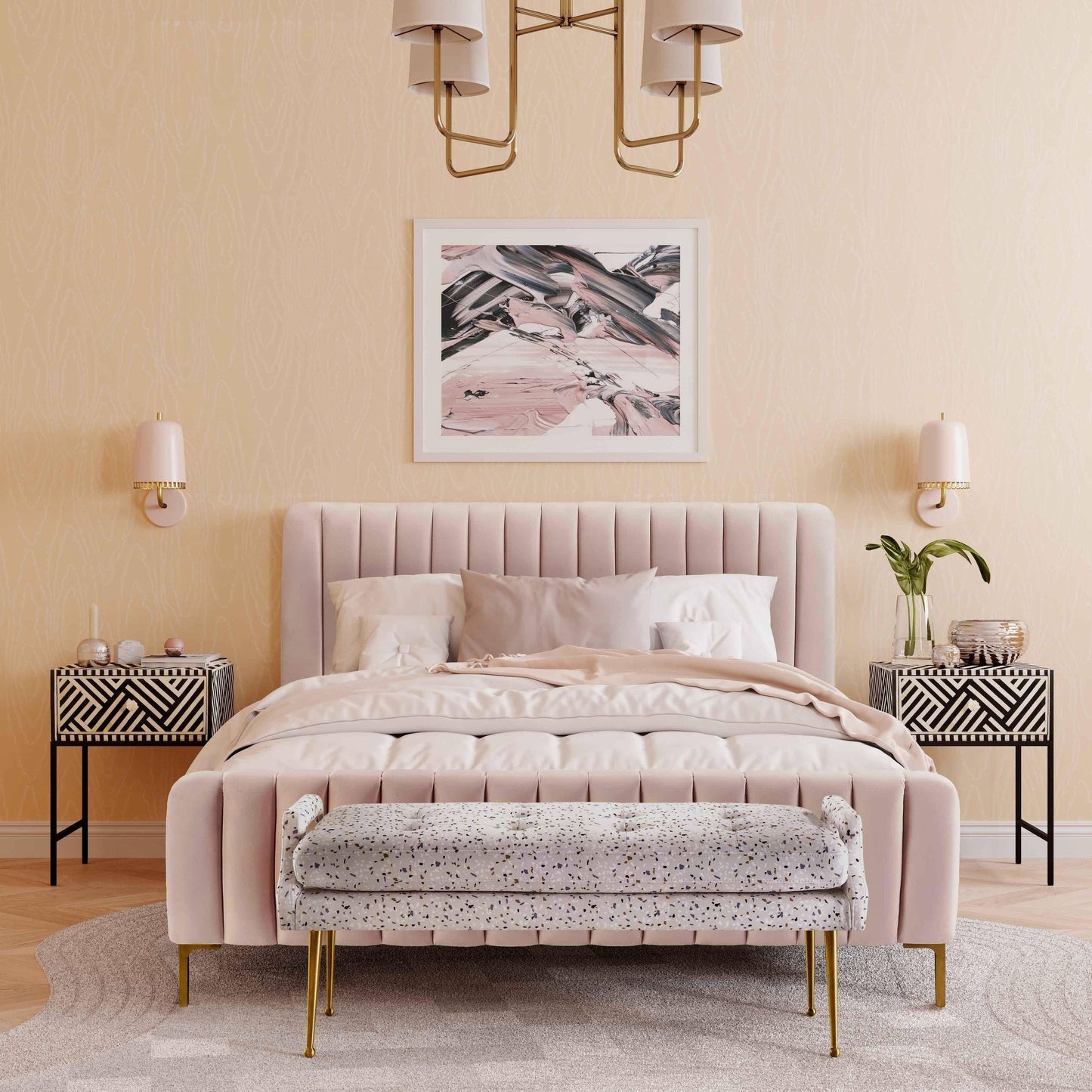 Elegantly designed bed