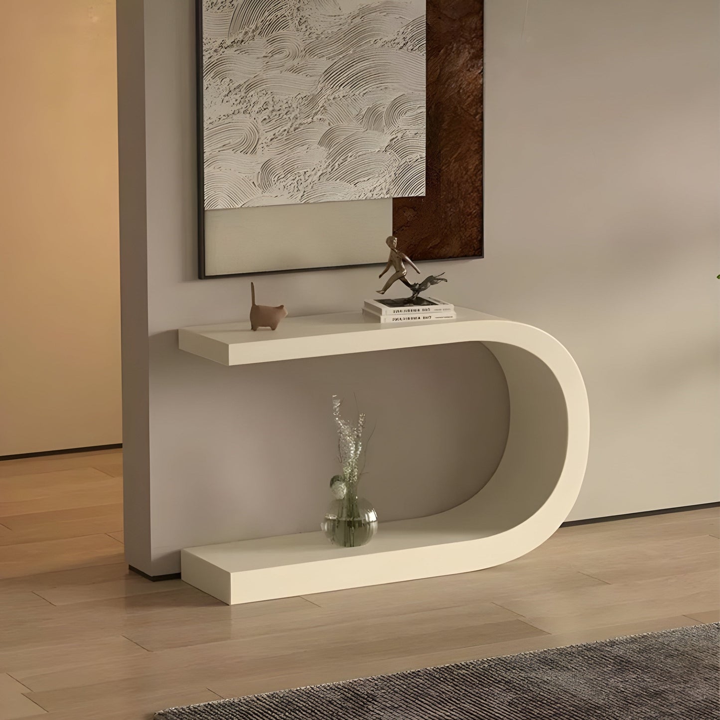 Console with a modern, streamlined design