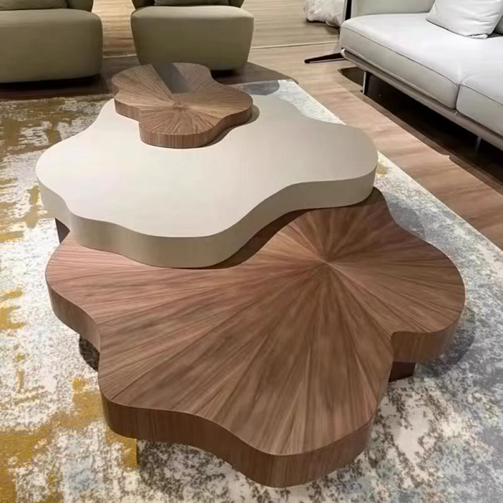 طاولة قهوة بتصميم زهري