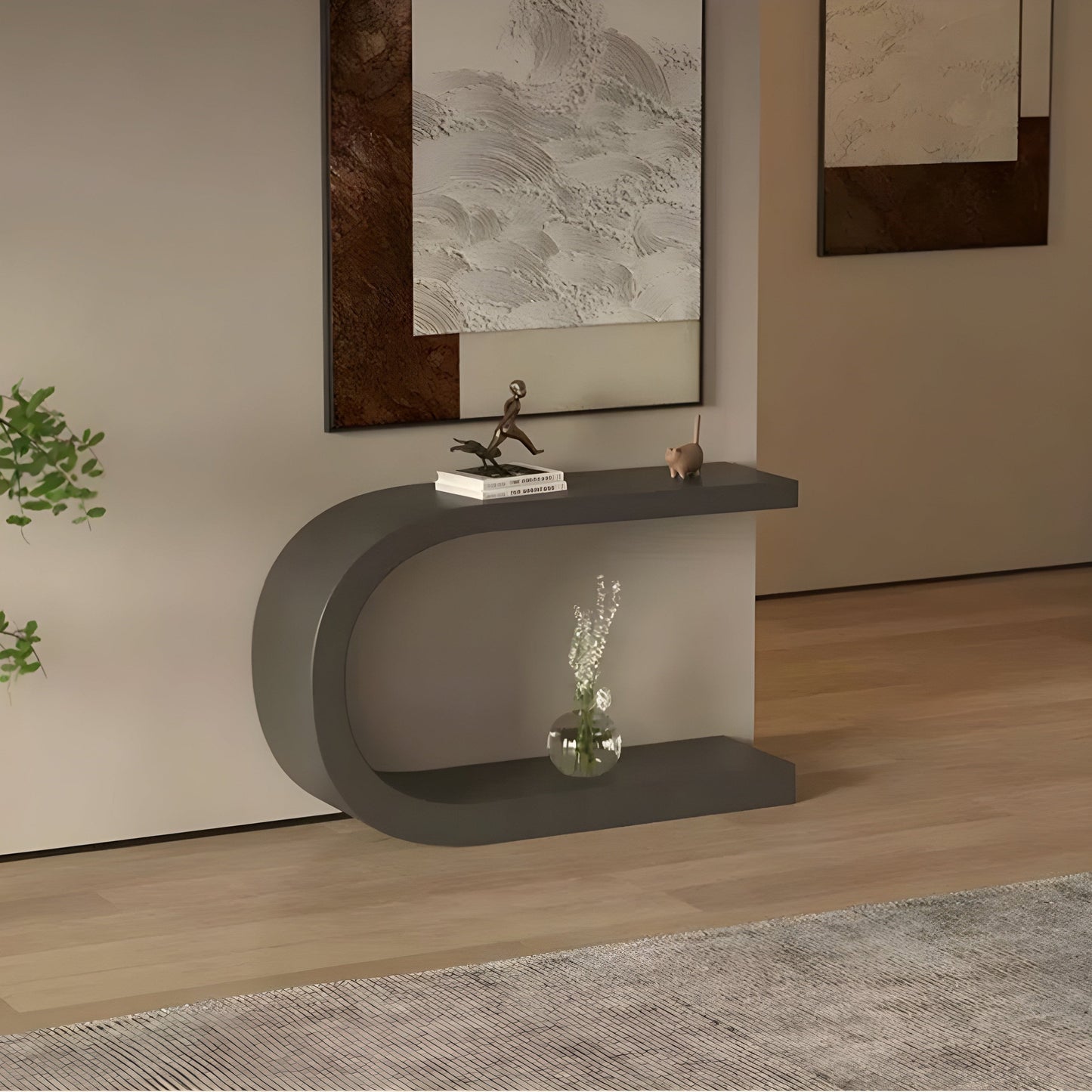 Console with a modern, streamlined design