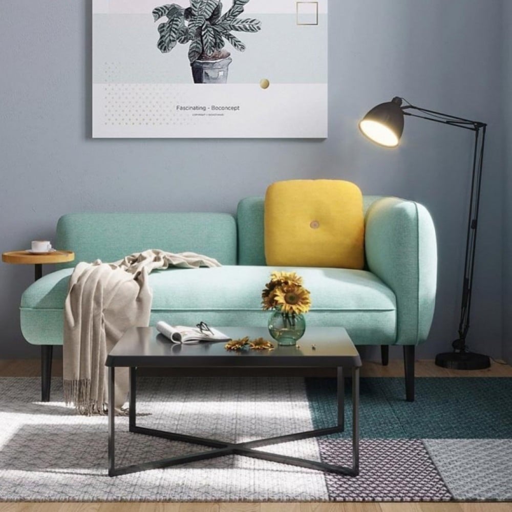 Modern sofa with table
