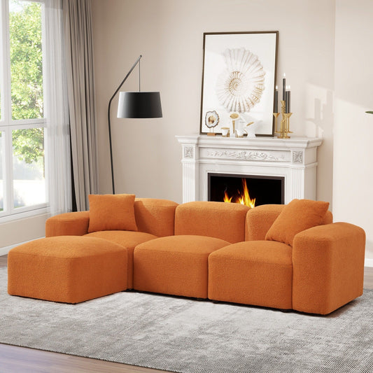 Modern boucle sofa