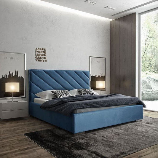 luxury blue bed