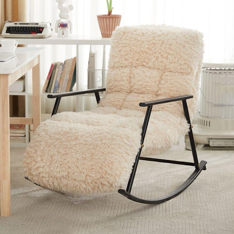 fur rocking recliner chair