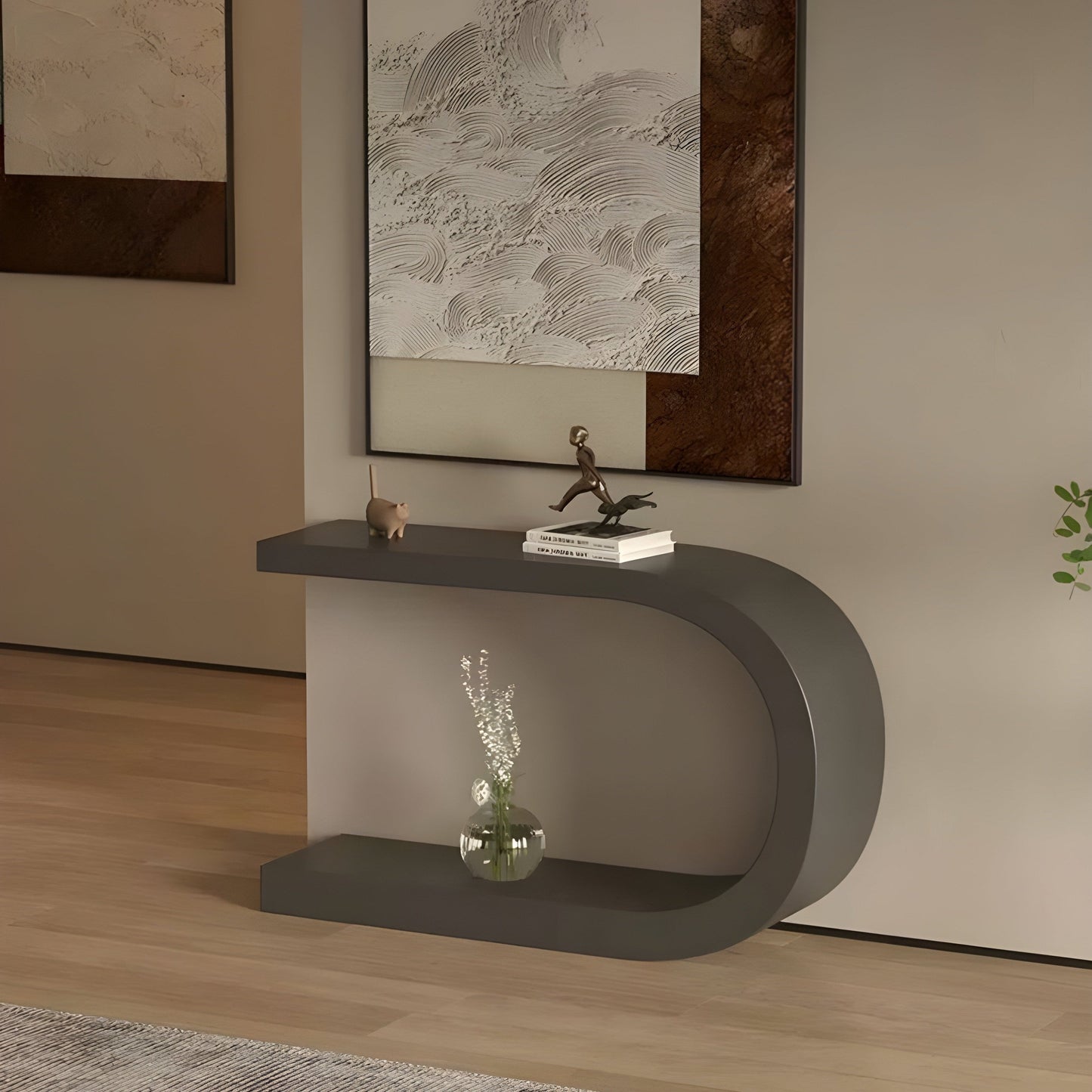 Console with a modern, streamlined design