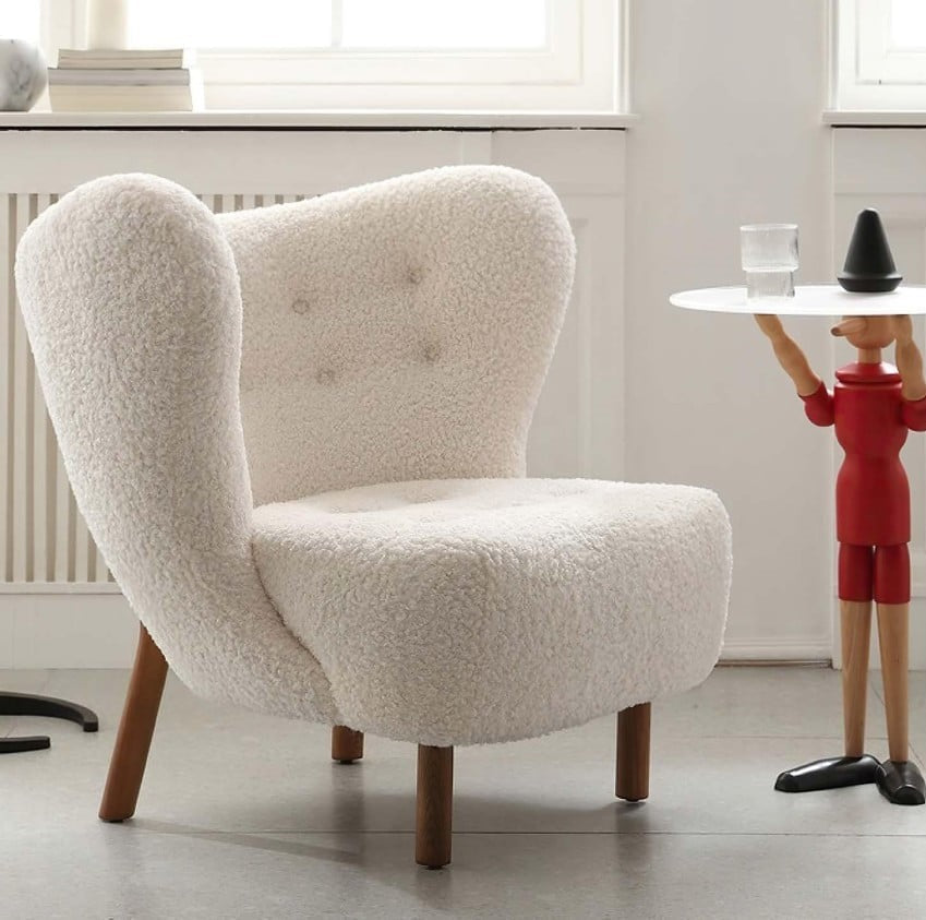 A chair with a distinctive creative design