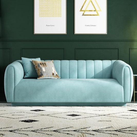 Modern velvet sofa