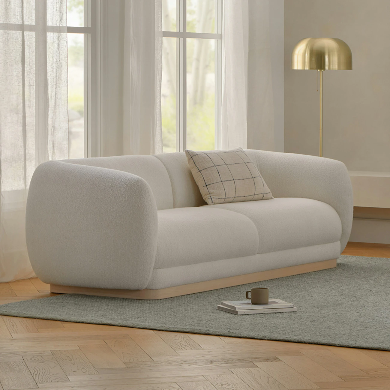 Modern sofa with contemporary design