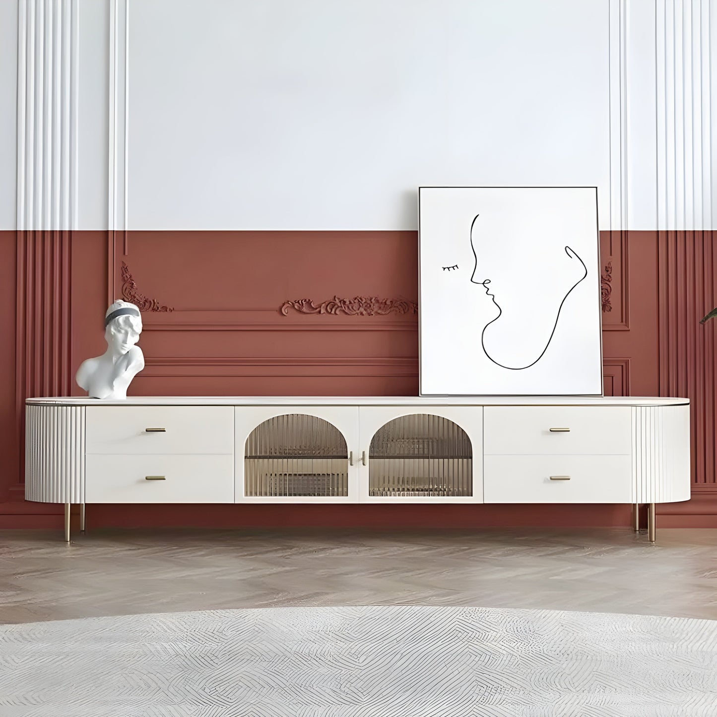 طاولة تلفاز بتصميم مميز