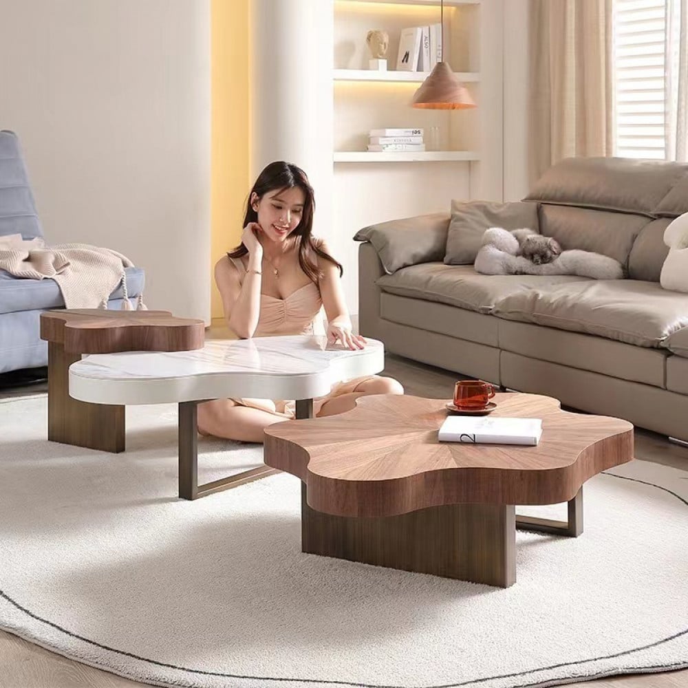 Floral design coffee table