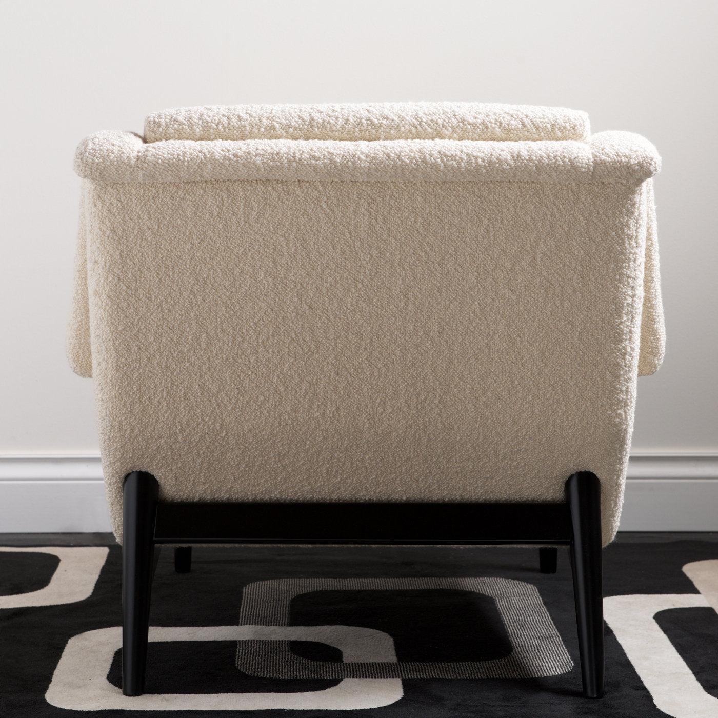 A chair with a distinctive geometric design