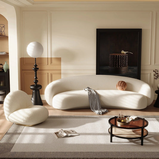 Luxury comfortable curved sofa