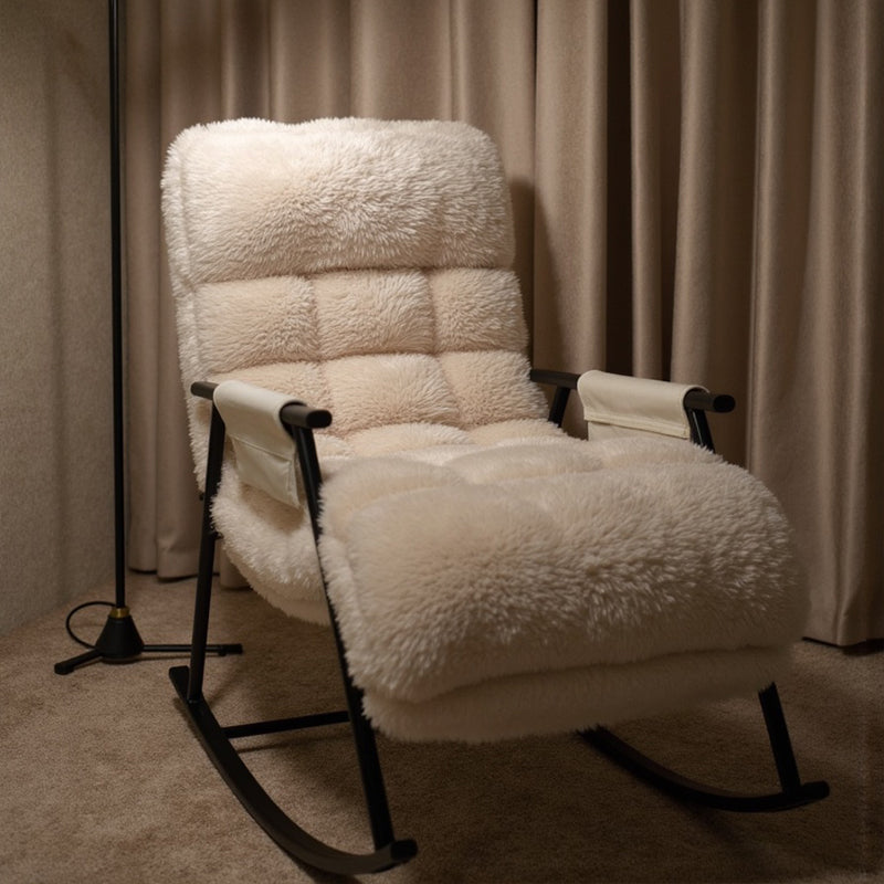 fur rocking recliner chair
