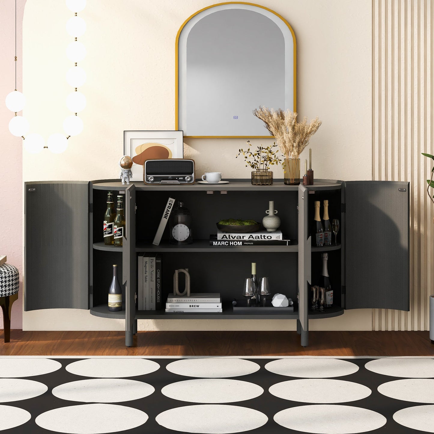 Stylishly designed wardrobe 