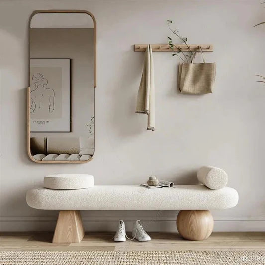 Modern white bench