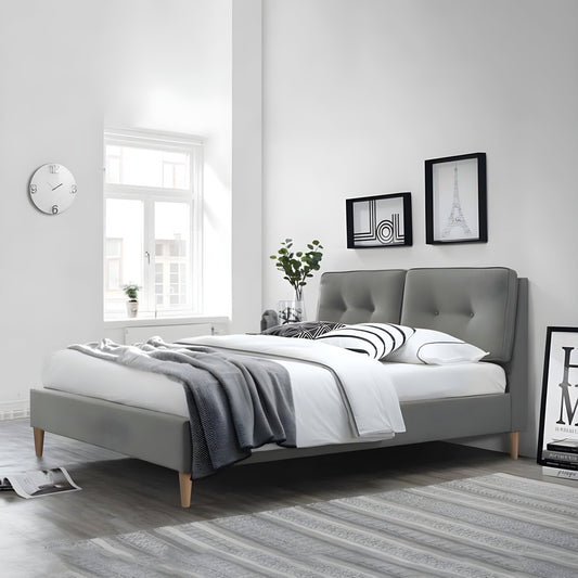 Contemporary rustic bed