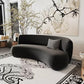 elegant curved sofa