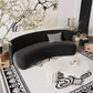 elegant curved sofa