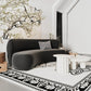 elegant curved sofa
