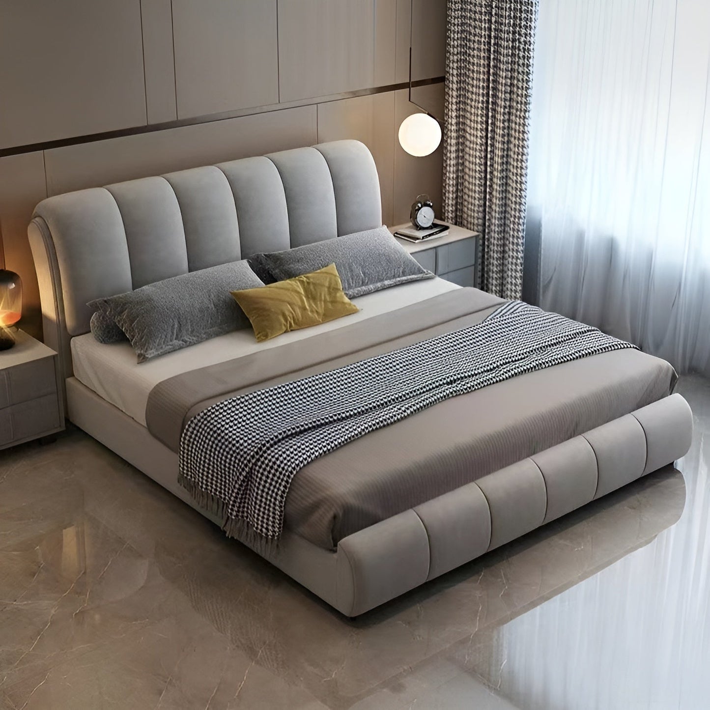 distinctive striped bed
