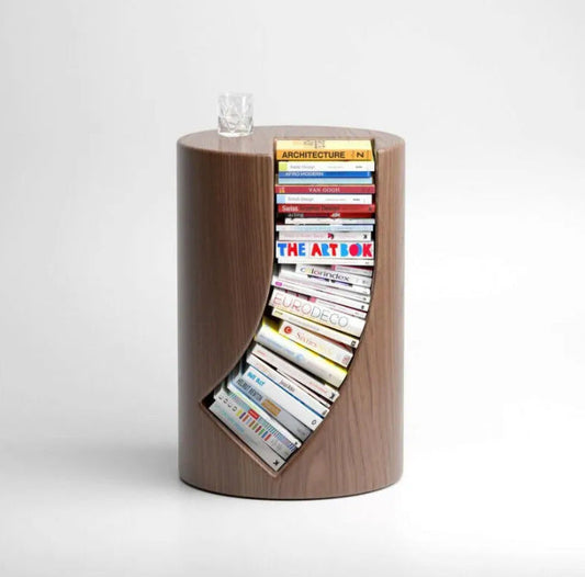 طاولة جانبية مع رف كتب