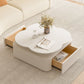 A table with a distinctive flower design