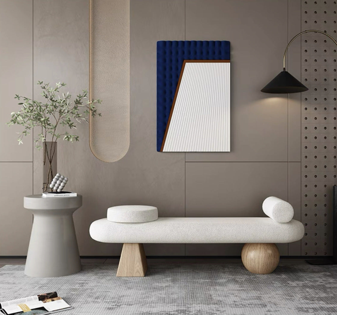 Modern white bench