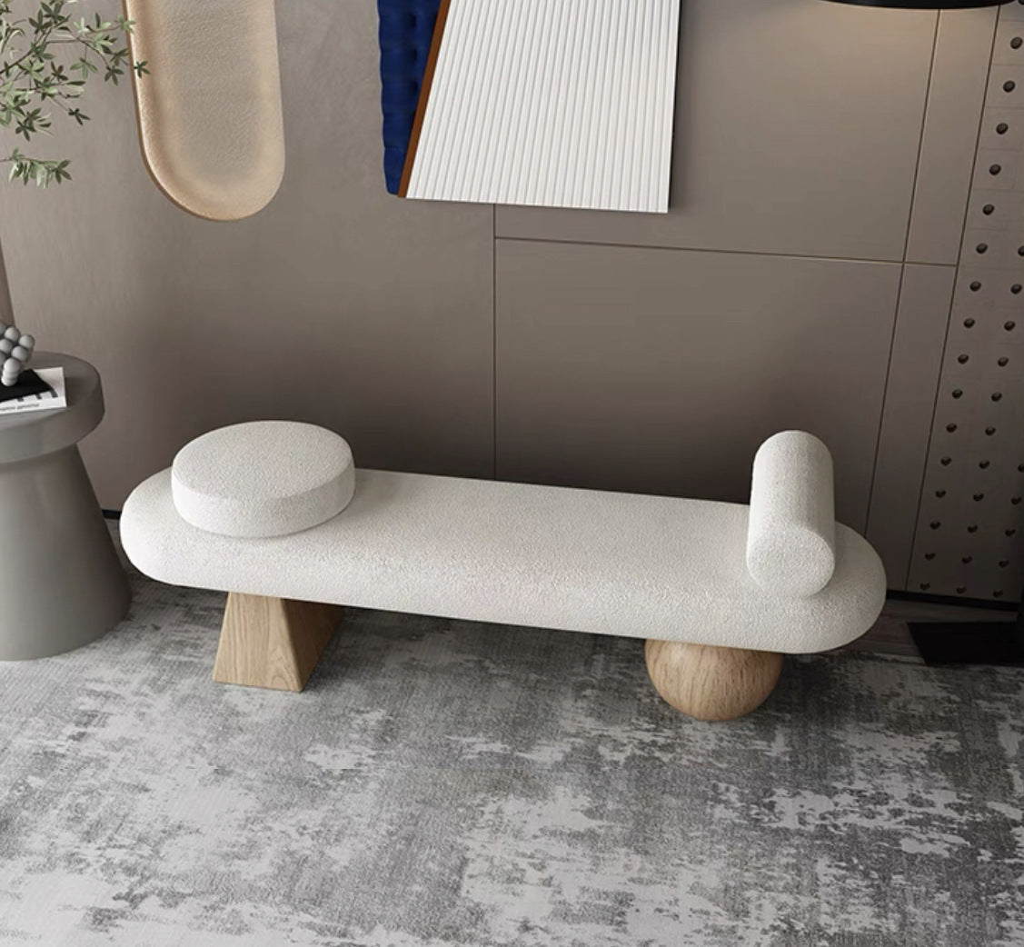 Modern white bench