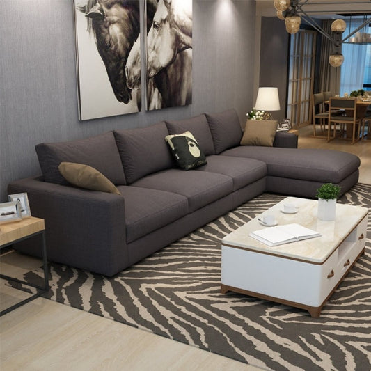 Modern L-shaped corner sofa